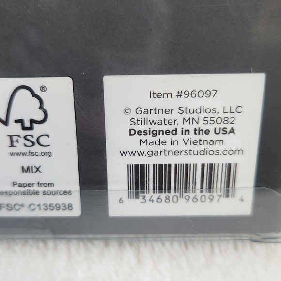 Gartner Studios Black Gold Vegan Leather Journal 2 Piece Gift Set NWT - Picture 6 of 10